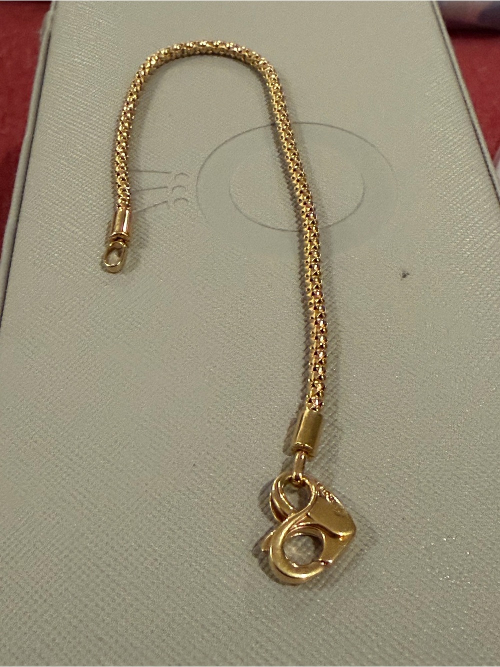 Authentic Pandora studded chain bracelet. 14k gold plated